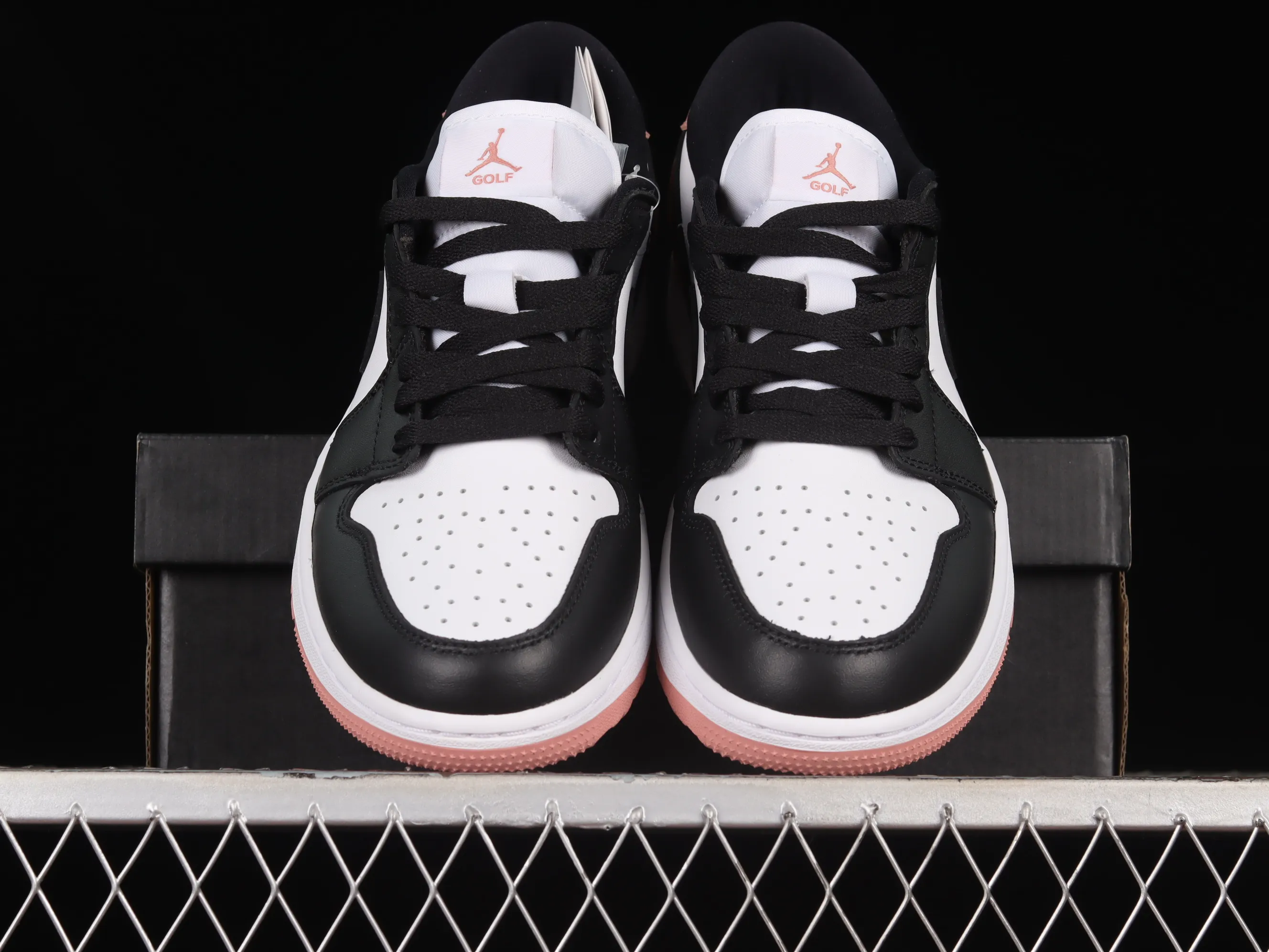 All categories Air Jordan Jordan series basketball shoes Air Jordan 1 Low G version pure original Air Jordan 1 Low Golf "Rust Pink" AJ1 Joe 1 new golf version black and white pink DD9315-106